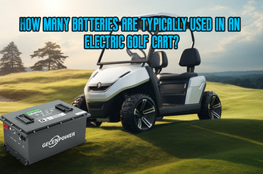 How many batteries are typically used in an electric golf cart?